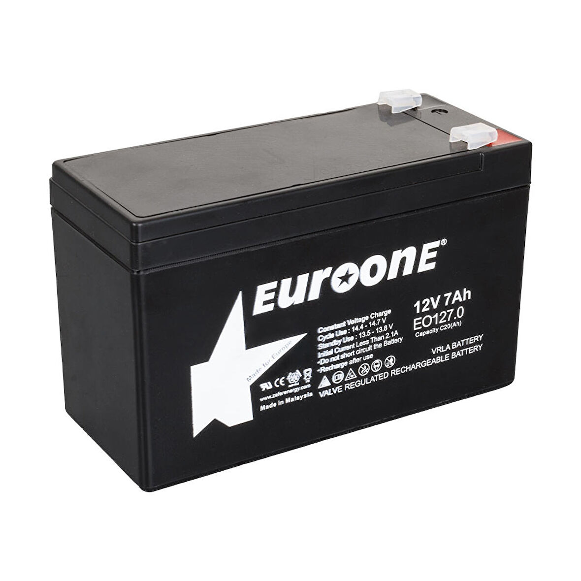 EUROONE EO127.0 12 VOLT - 7 AMPER AKÜ (150 X 65 X 90 MM) (81)