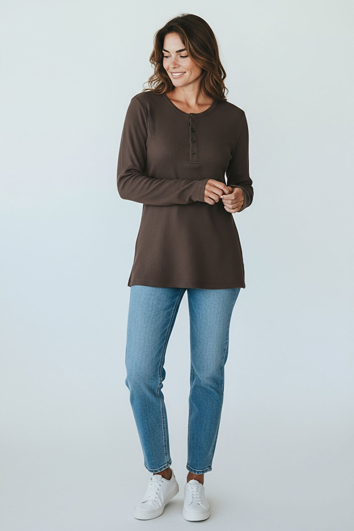 KADIN YAKA DÜME DETAYLI MEVSİMLİK BLUZ