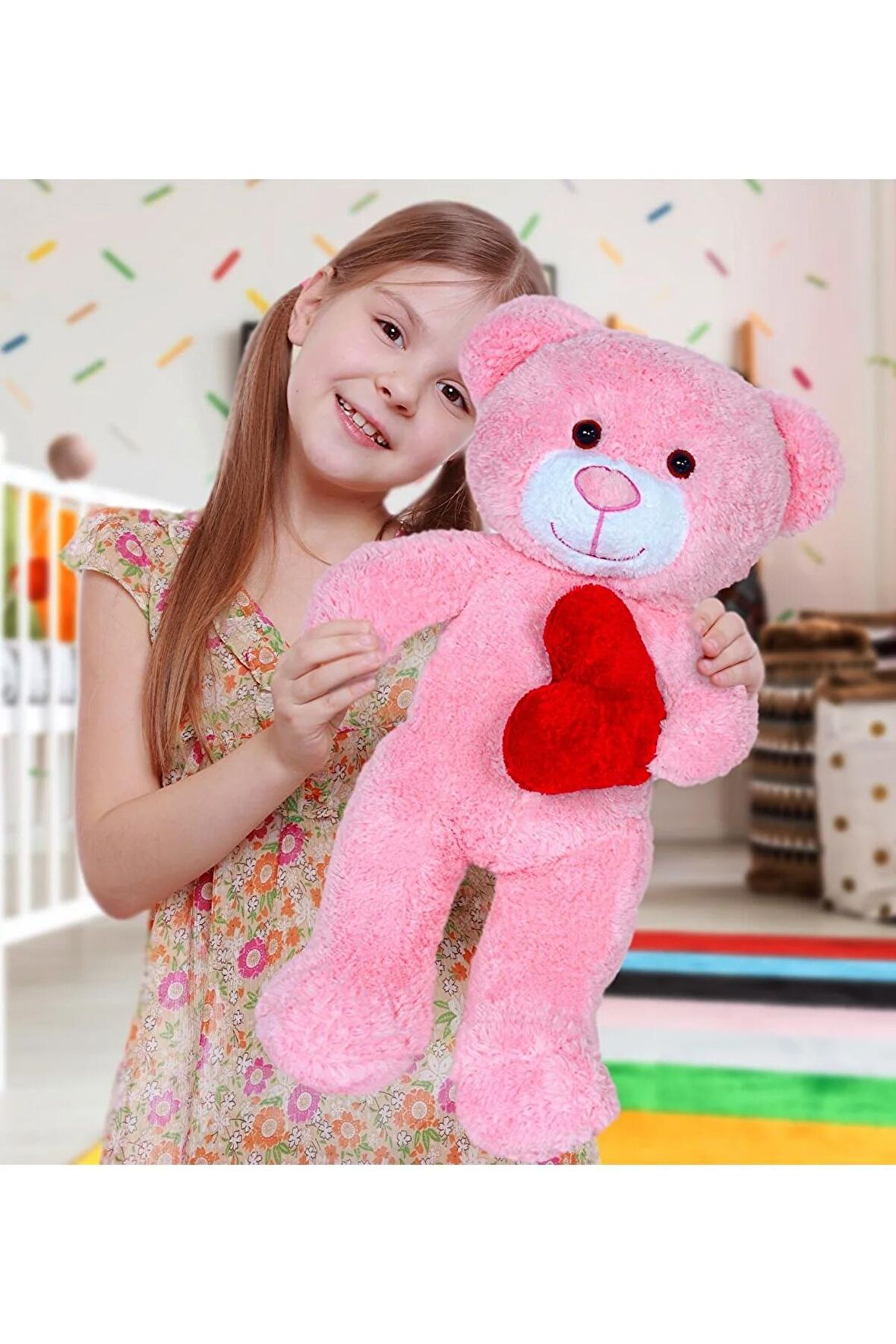 50 Cm Kalpli Peluş Sevimli Ayıcık