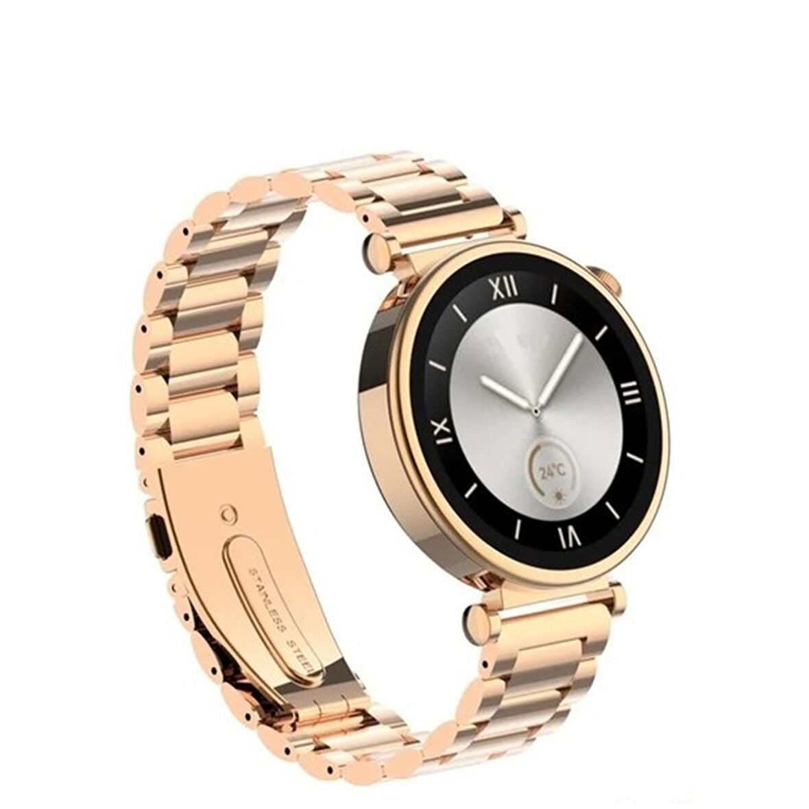 Göz Alıcı Altın Renkli Akıllı Saat: 41mm Amoled Ekran