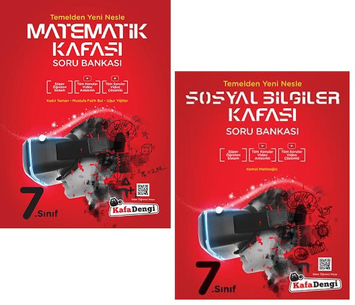 Kafadengi 7. Sınıf Matematik + Sosyal Bilgiler Kafası Soru Seti 2 Kitap 2023