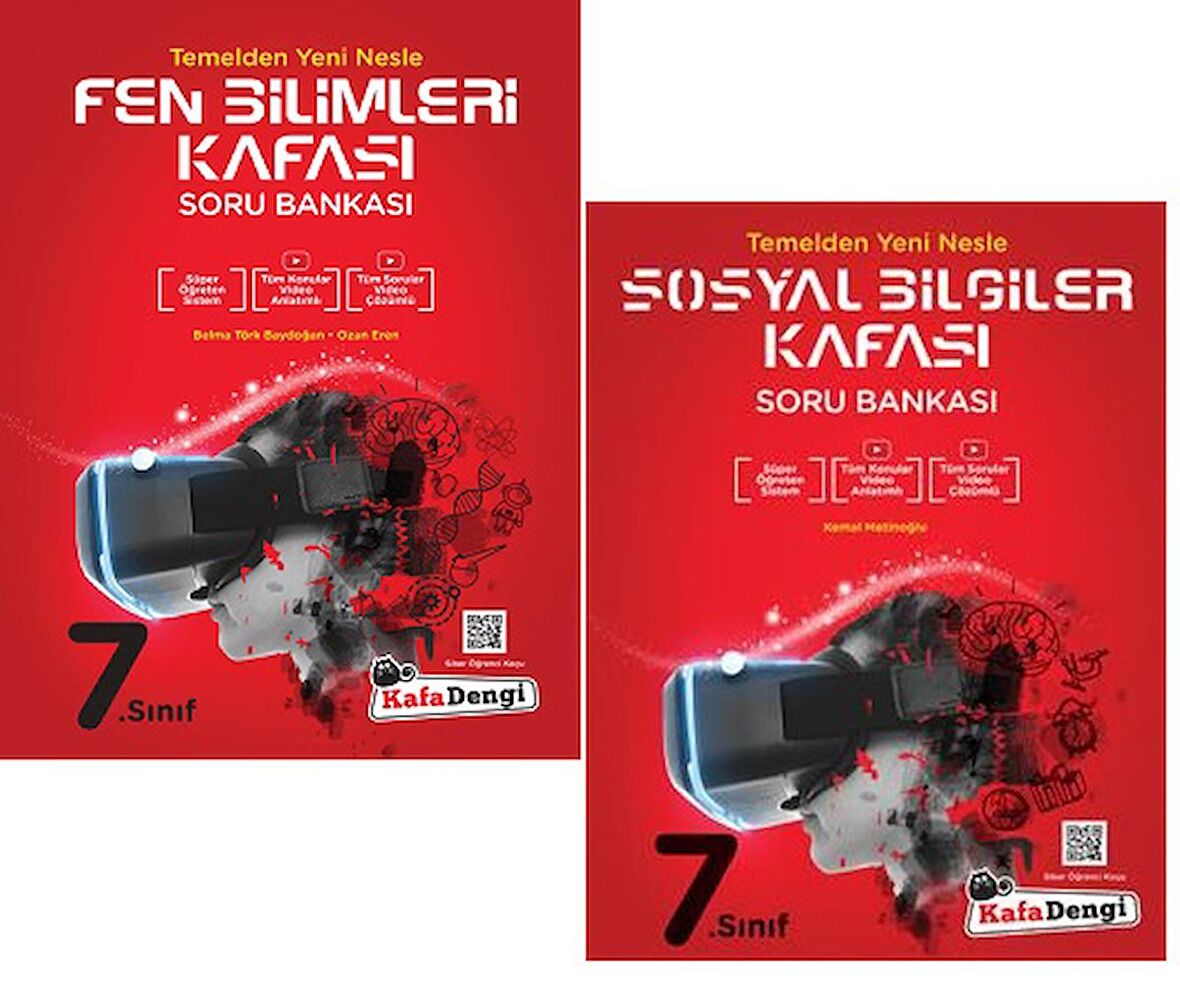 Kafadengi 7. Sınıf Sosyal Bilgiler + Fen Bilimleri Kafası Soru Seti 2 Kitap 2023