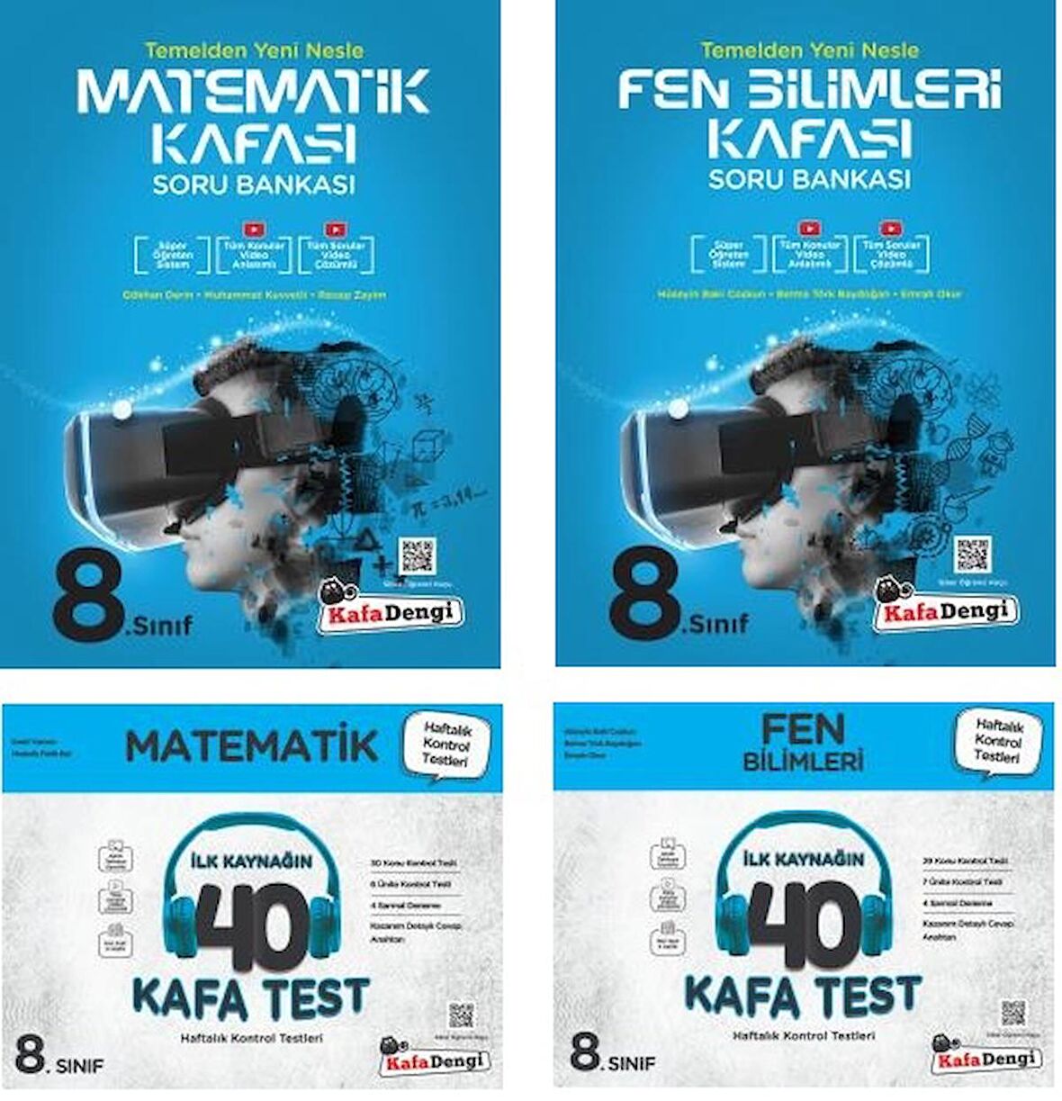 Kafadengi 8. Sınıf Lgs Matematik Fen Bilimleri Kafa Soru + Test Seti 4 Kitap 2023