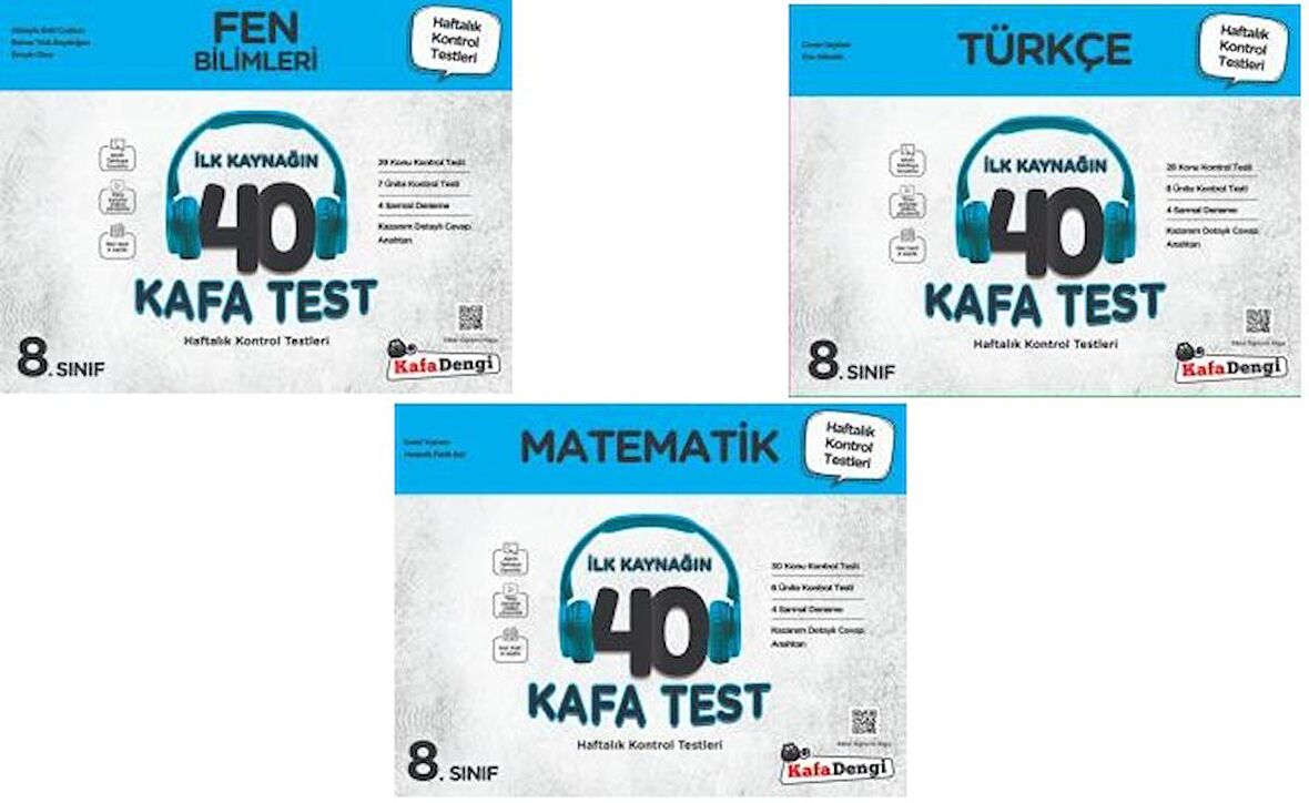 Kafadengi 8. Sınıf Lgs Matematik Türkçe Fen Kafa Test Seti 2023