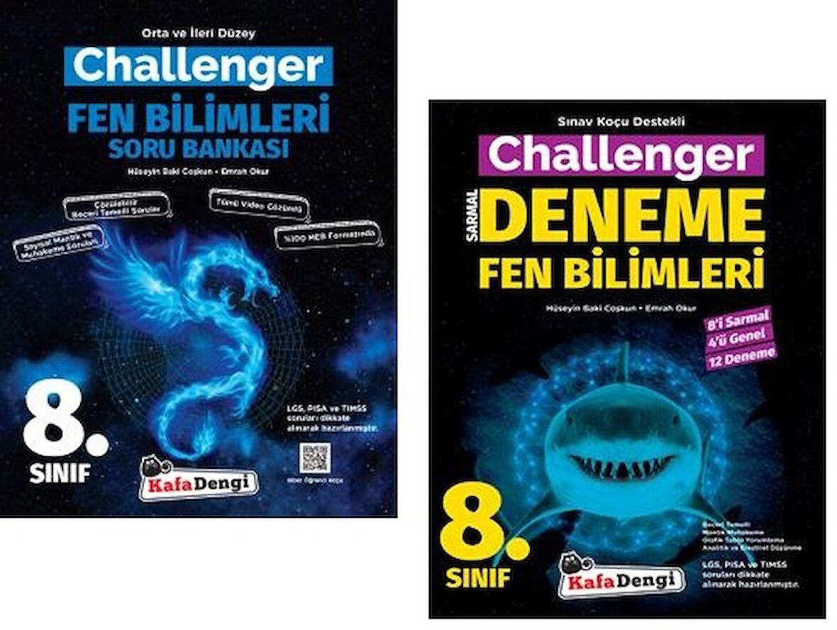 Kafadengi 8. Sınıf Lgs Fen Bilimleri Challenger Soru + Deneme 2 Kitap 2023