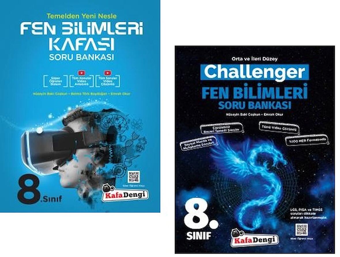 Kafadengi 8. Sınıf Lgs Fen Bilimleri Kafası + Challenger Soru Seti 2 Kitap 2023