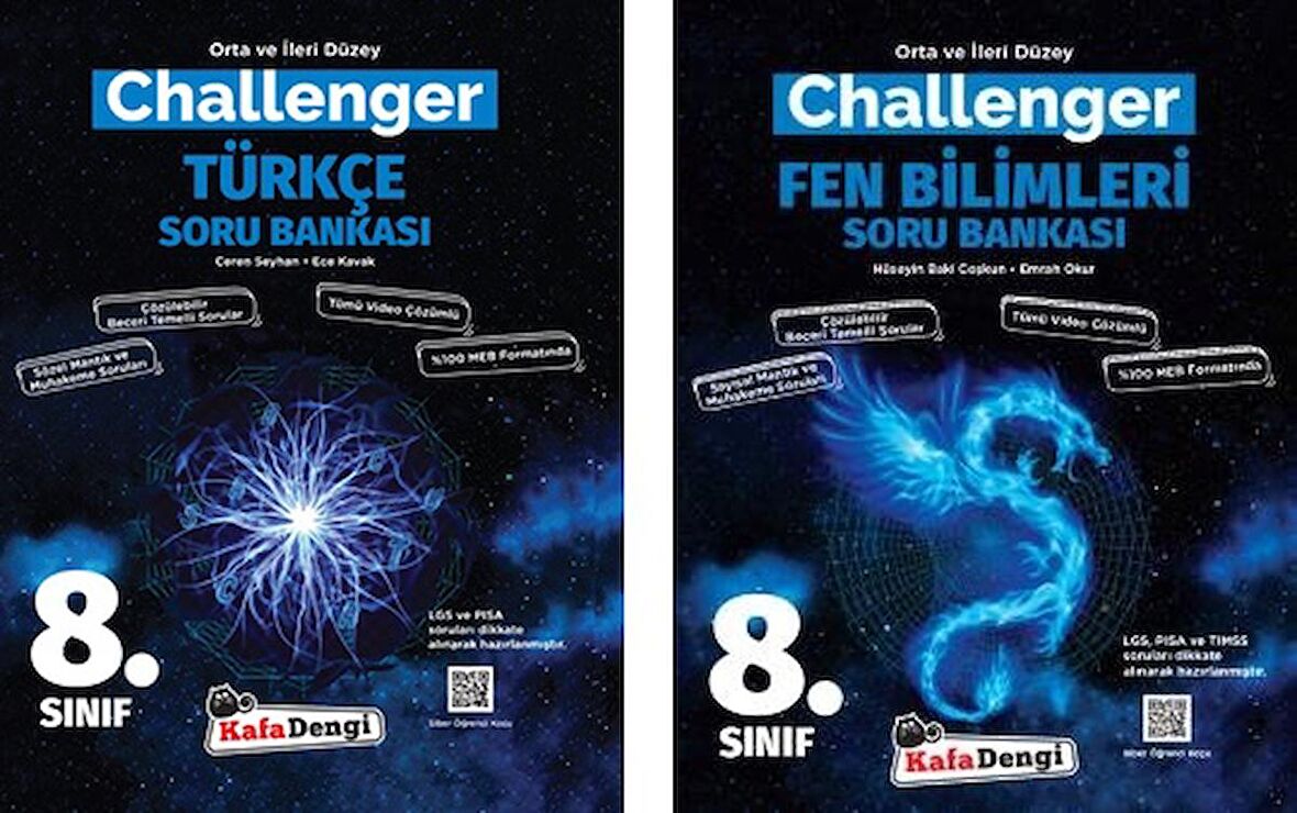 Kafadengi 8. Sınıf Lgs Türkçe + Fen Bilimleri Challenger Soru Seti 2 Kitap 2023