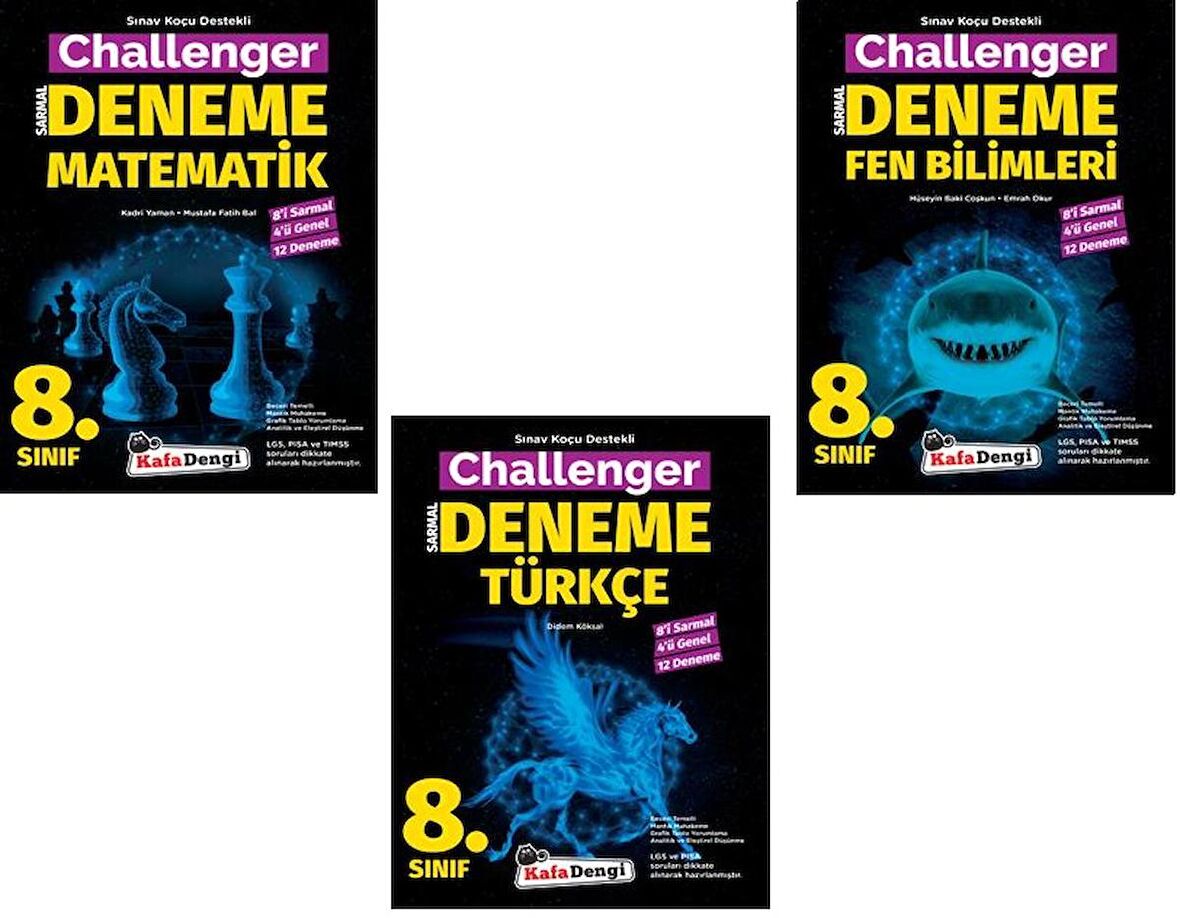 Kafadengi 8. Sınıf Matematik Türkçe Fen Challenger Denemesi Seti 2023