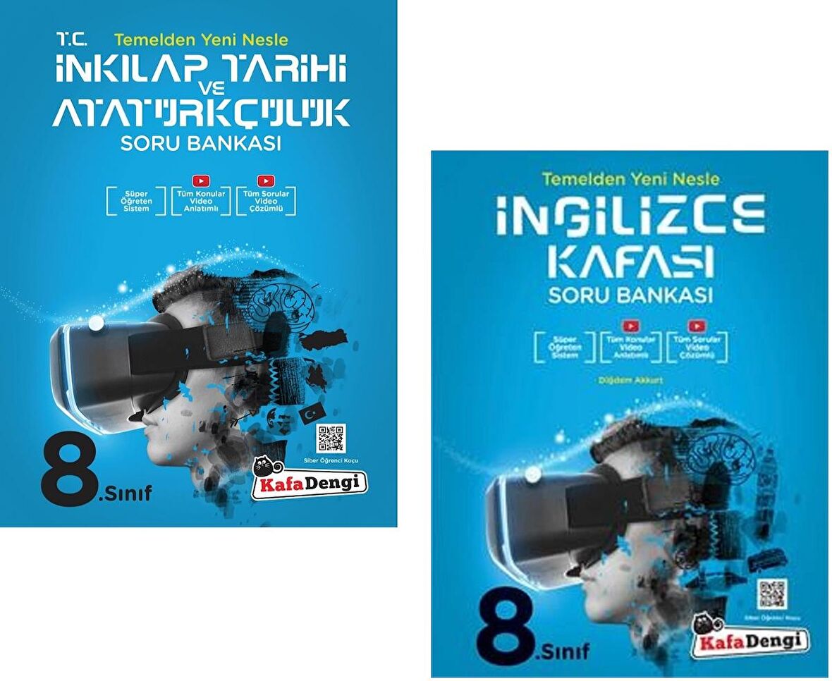 Kafadengi 8. Sınıf Lgs İngilizce + İnkılap Tarihi Kafası Soru Seti 2 Kitap 2023