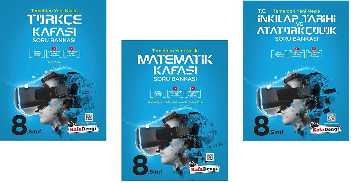 Kafadengi 8. Sınıf Lgs Matematik + Türkçe + İnkılap Kafası Soru Seti 3 Kitap 2023