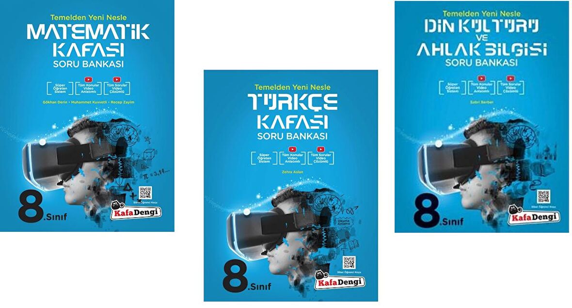 Kafadengi 8. Sınıf Lgs Matematik + Türkçe + Din Kafası Soru Seti 3 Kitap 2023
