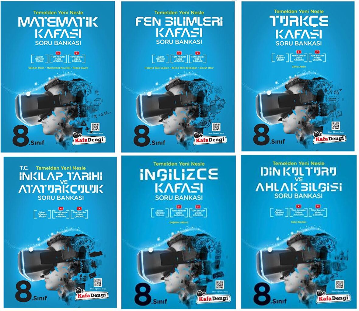 Kafadengi 8. Sınıf Lgs Kafası Soru Bankası Seti 6 Kitap Tam Set 2023