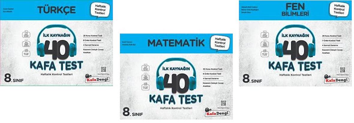 Kafadengi 8. Sınıf Lgs Matematik Türkçe Fen Kafa Test Seti 3 Kitap 2023
