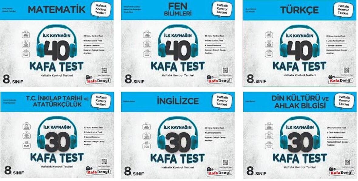 Kafadengi 8. Sınıf Lgs Kafa Test Seti 6 Kitap Tam Set 2023