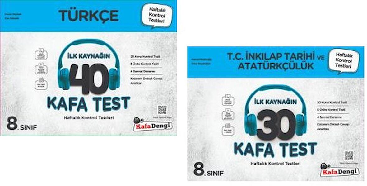 Kafadengi 8. Sınıf Lgs Türkçe + İnkılap Tarihi Kafa Test Seti 2 Kitap 2023