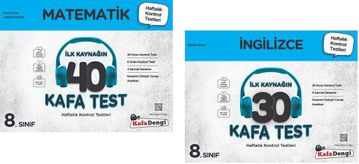 Kafadengi 8. Sınıf Lgs Matematik + İngilizce Kafa Test Seti 2 Kitap 2023