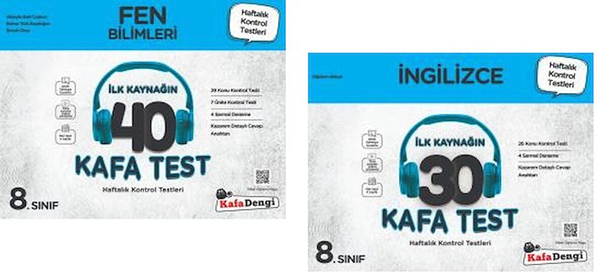 Kafadengi 8. Sınıf Lgs Fen Bilimleri + İngilizce Kafa Test Seti 2 Kitap 2023