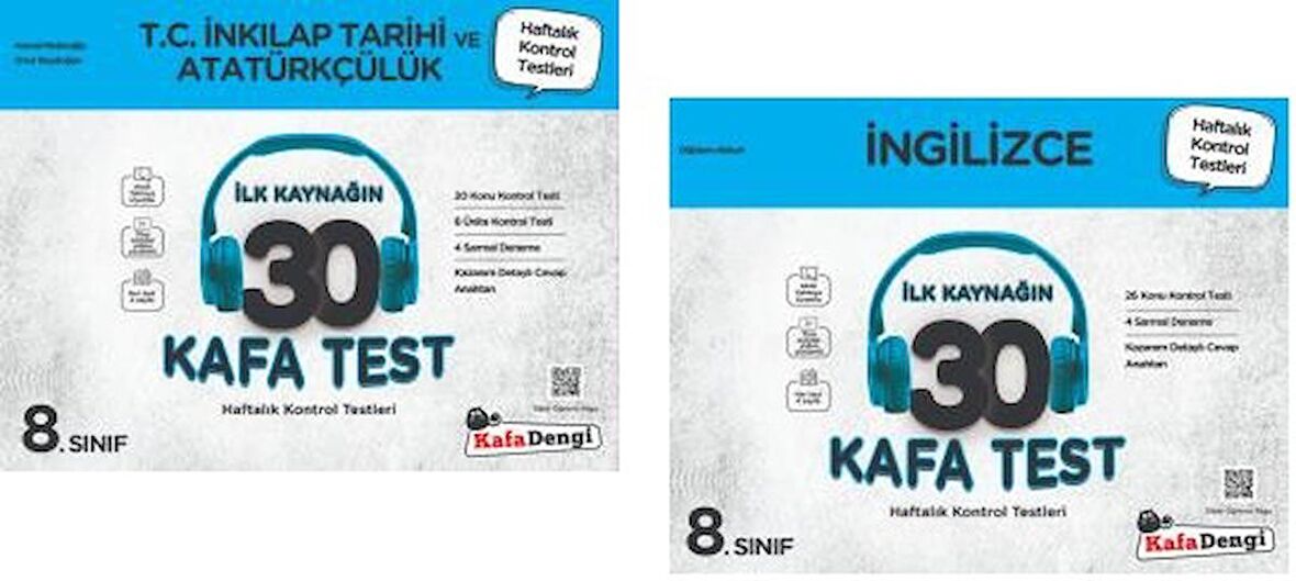 Kafadengi 8. Sınıf Lgs İngilizce + İnkılap Tarihi Kafa Test Seti 2 Kitap 2023
