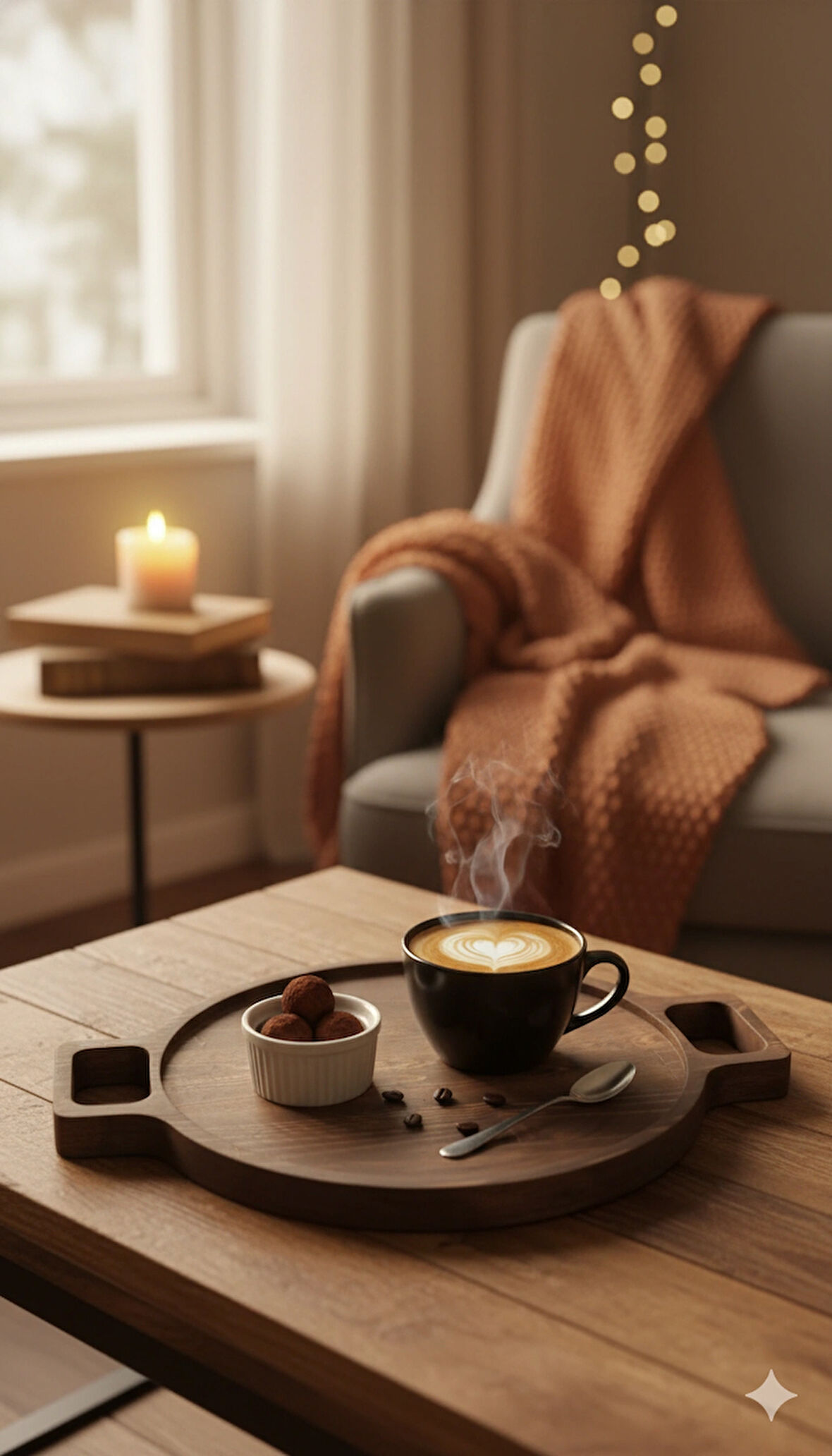 Ahşap Sunumluk Tepsi Ceviz Renk