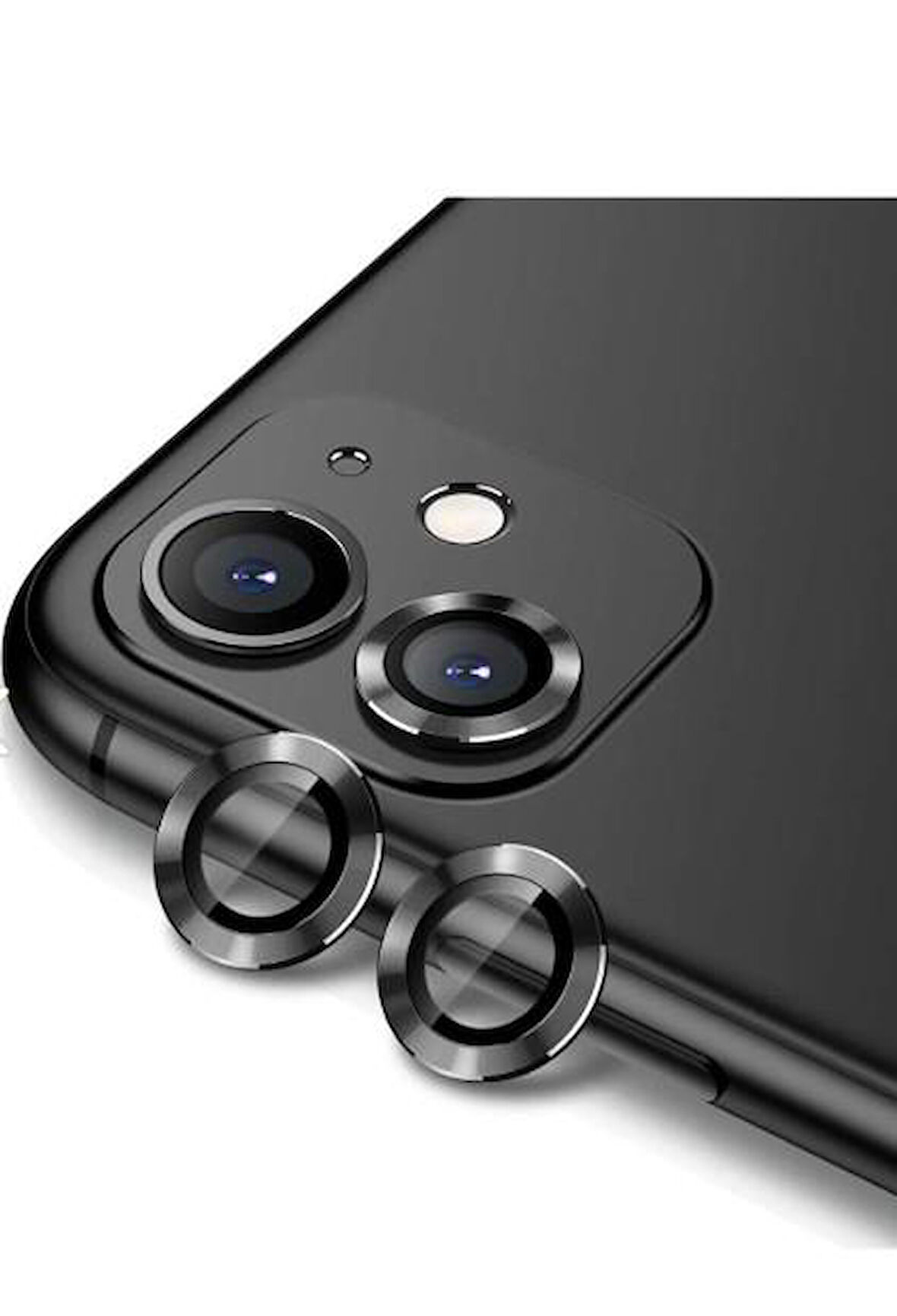 Iphone 13/13 Mini Uyumlu Kamera Koruyucu Lens Mercek Metal Çerçeveli 2li Set