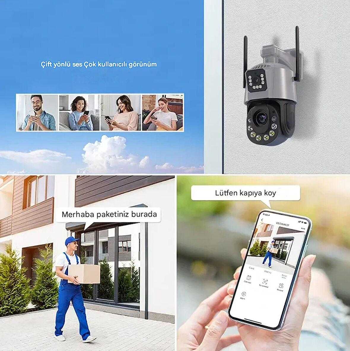 QASUL 8MP 36x optik Zoom Çift Lens Otomatik İzleme Desteği 120M Renkli Gece Görüş Kamera