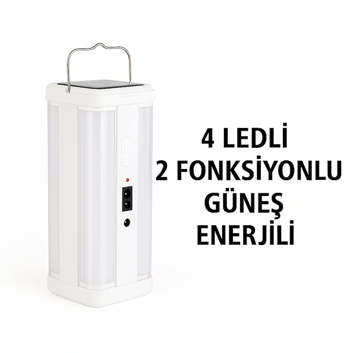 Güneş Enerjili Çok Fonksiyonlu Taşınabilir Kamp Lambası – Su Geçirmez LED Fener