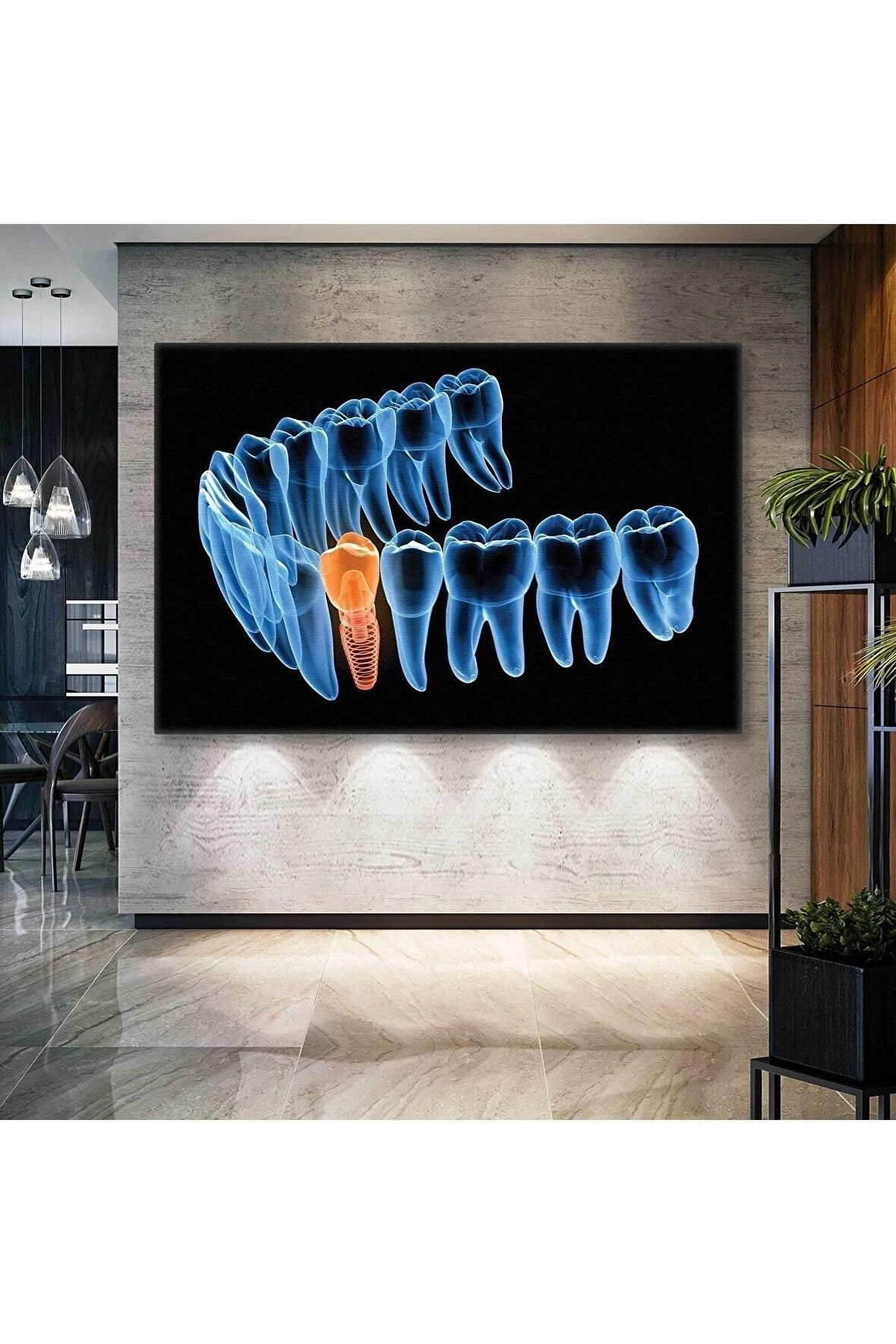 Dişçi Diş Hekimi Ofisi Gülüş Tasarımı Dentist Kanvas Tablo T