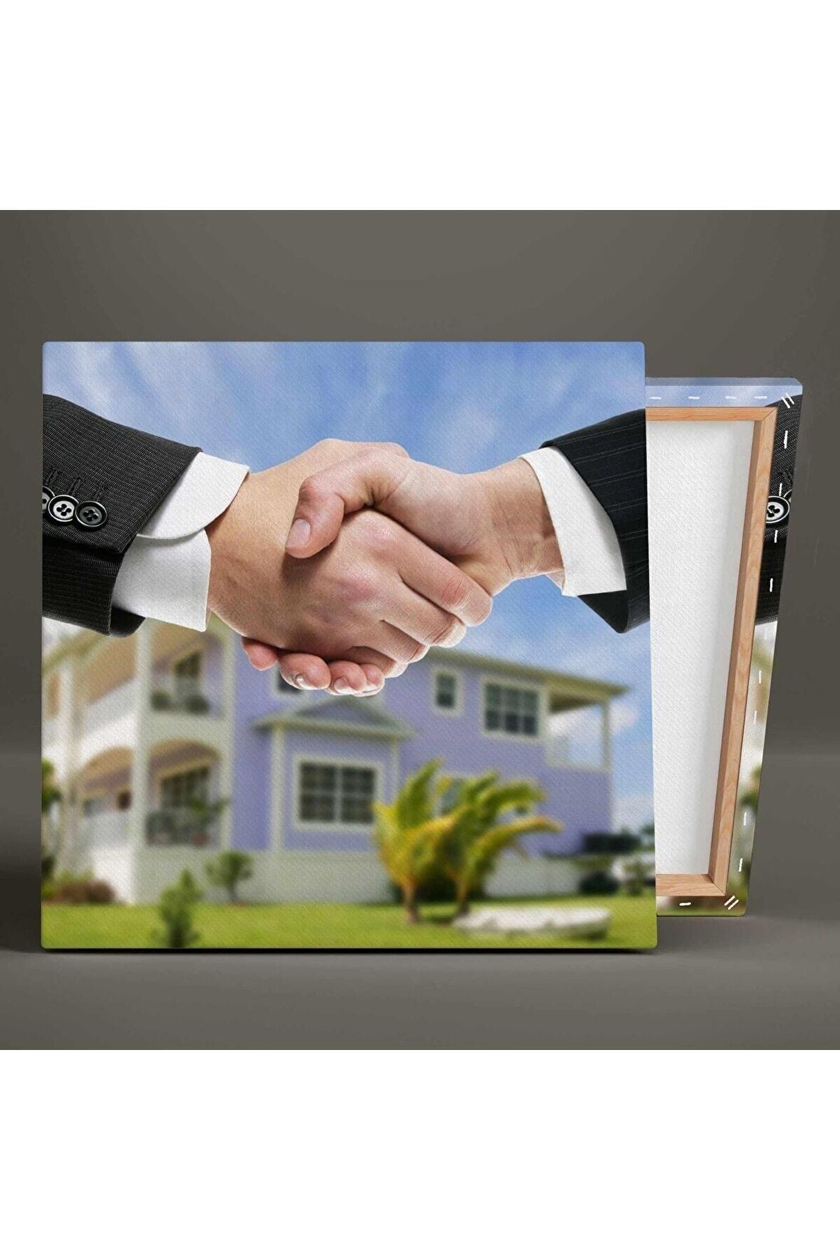 Emlak Ofisi Real Estate Emlakçı Bina Inşaat Kanvas Tablo