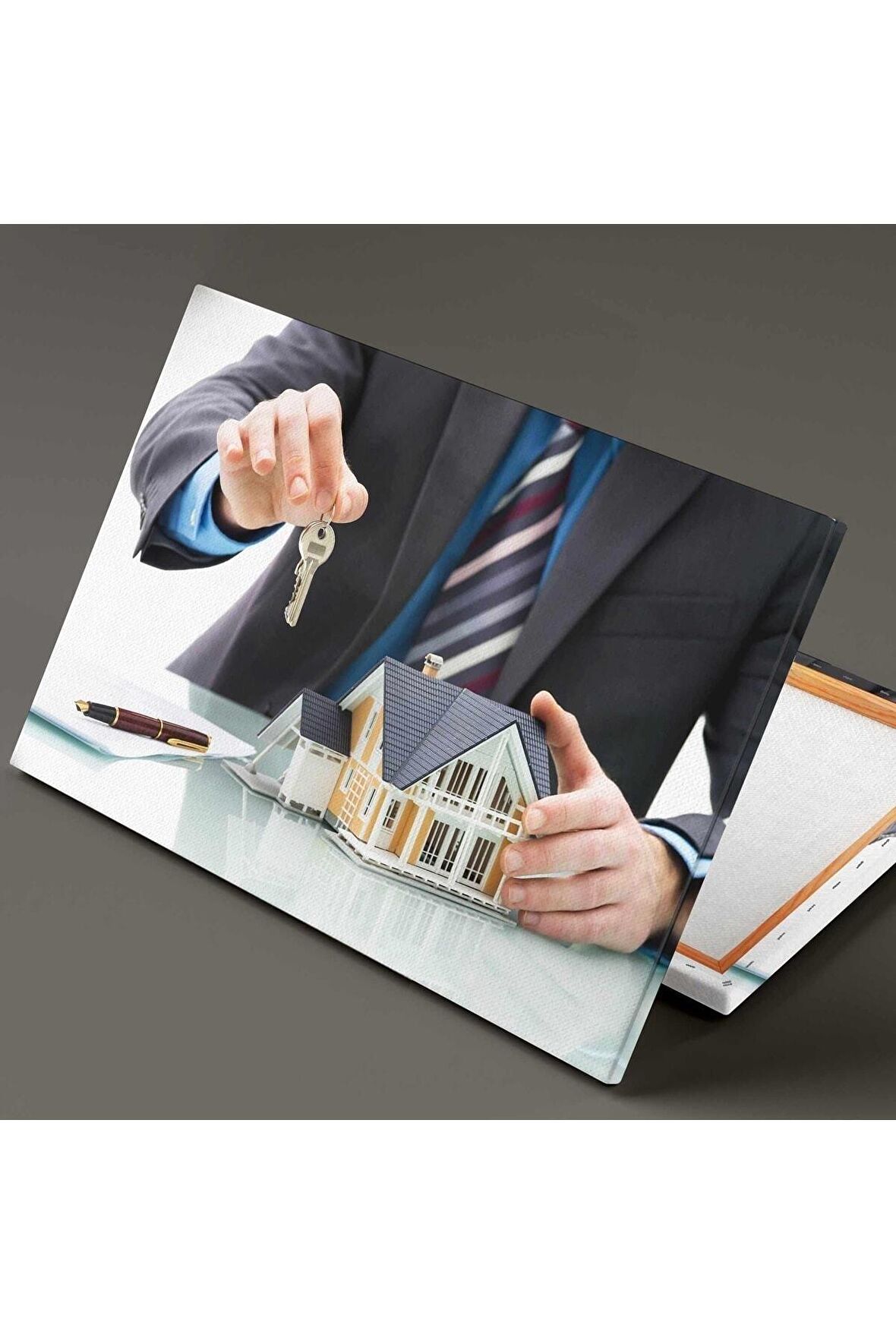 Emlak Ev Real Estate Anahtar Inşaat Mühendisliği Kanvas Tablo