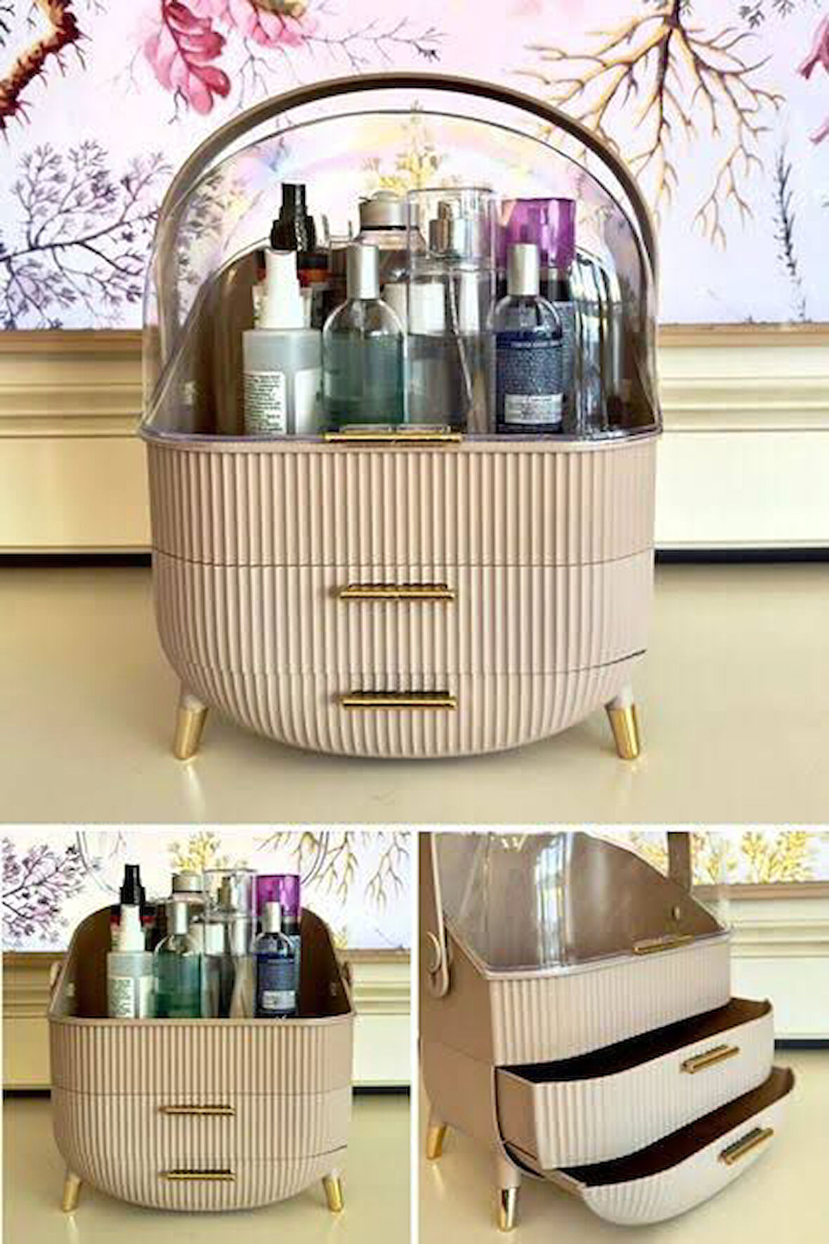 Mucit Home   Krem Çekmeceli Makyaj Kozmetik Düzenleyici Organizer Makyaj Kutusu