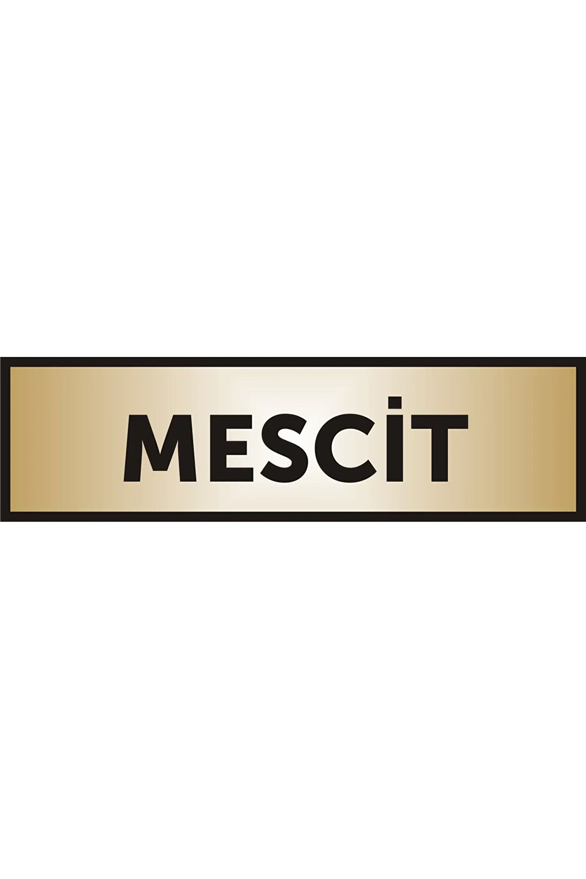 Mescit Yazılı Kapı Levhası ,yönlendirme Levhası ,gold Renkli Aliminyum Levha