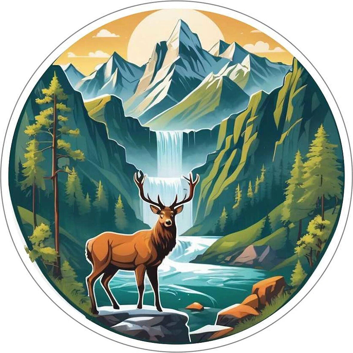 33X33 cm Karavan v10 Araç Tekne Duvar Jeep Oto Sticker