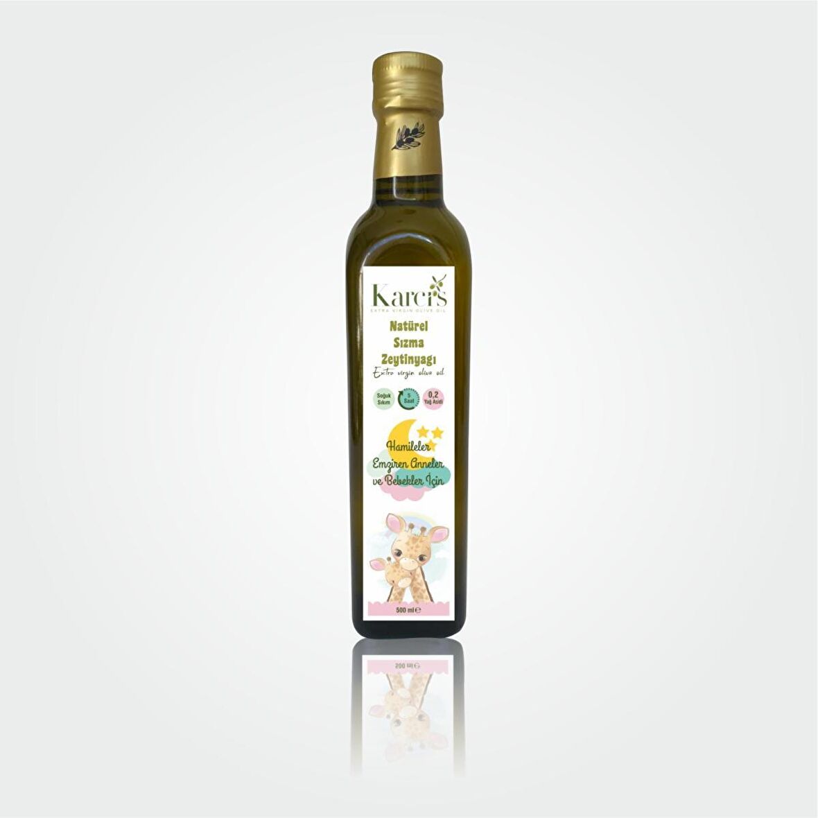 Karci's Anne & Bebek Serisi 0,2 Soğuk Sıkım Natürel Sızma Zeytinyağı 500 ml