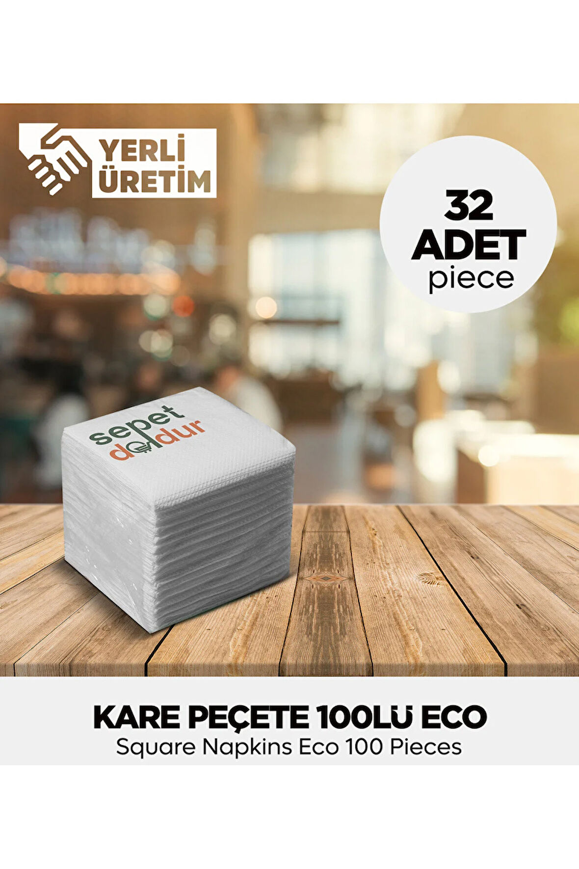 Kare Peçete 100Lü Eco - 32 Adet