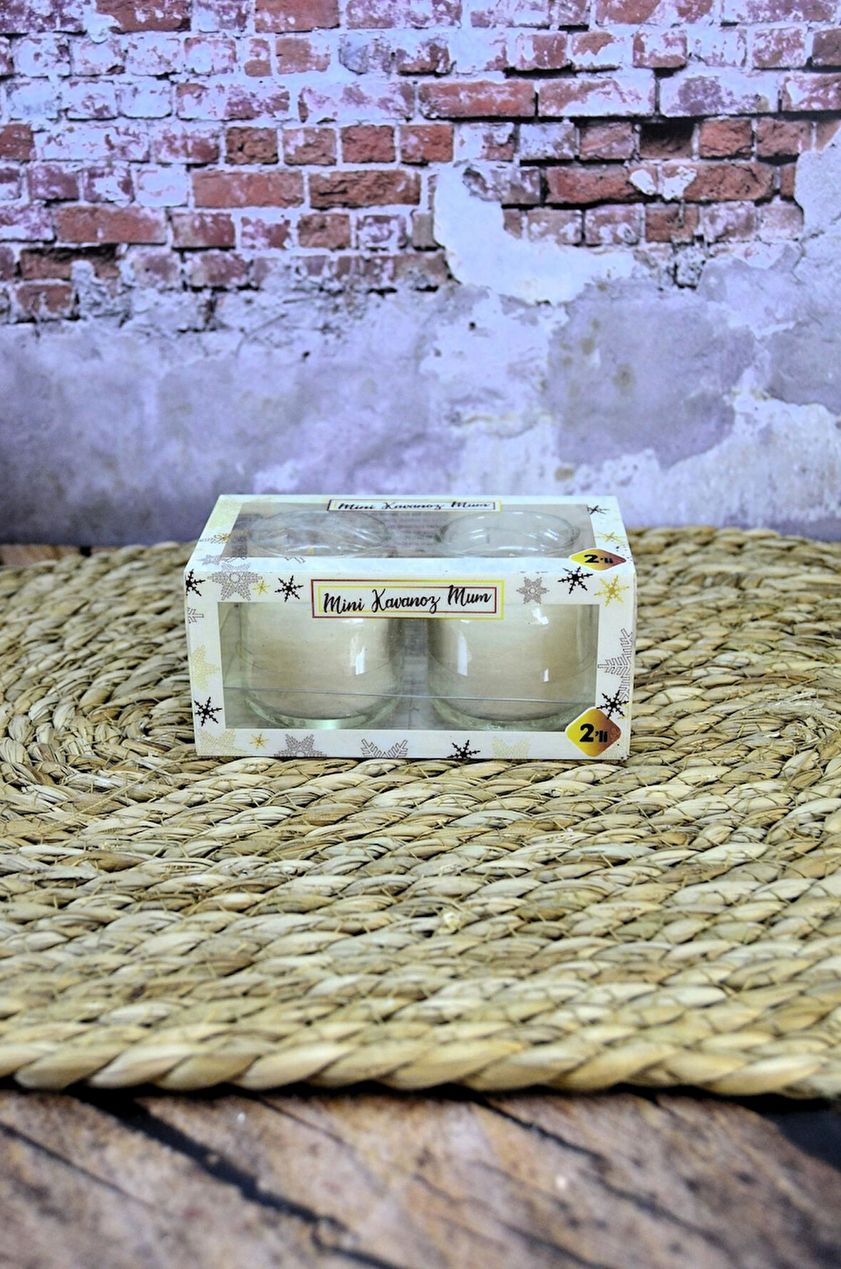 Küçük kavanoz mum 2 li 3 saat yanma süresi 95 gr Dekoratif Hediyelik Mum Asetatlı