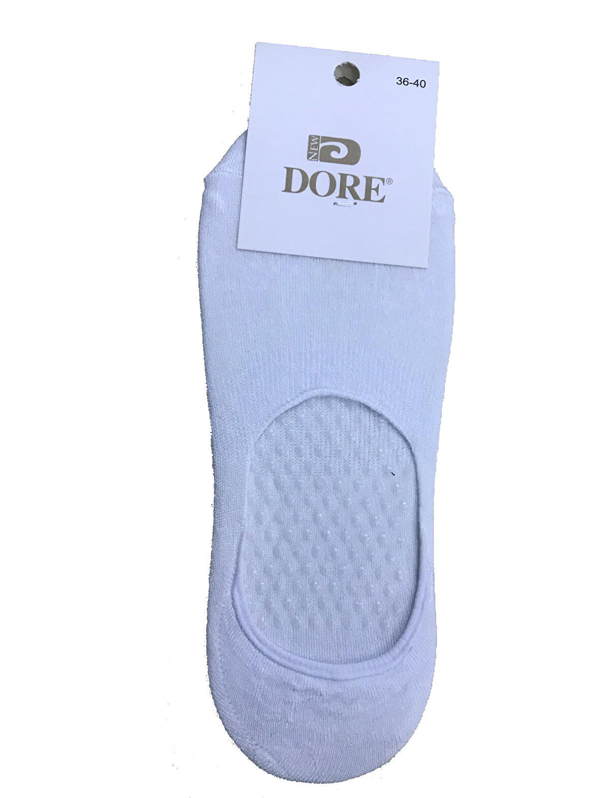 Dore 12 Çift Beyaz Renk Dikişsiz Kaydırmaz Babet Çorap