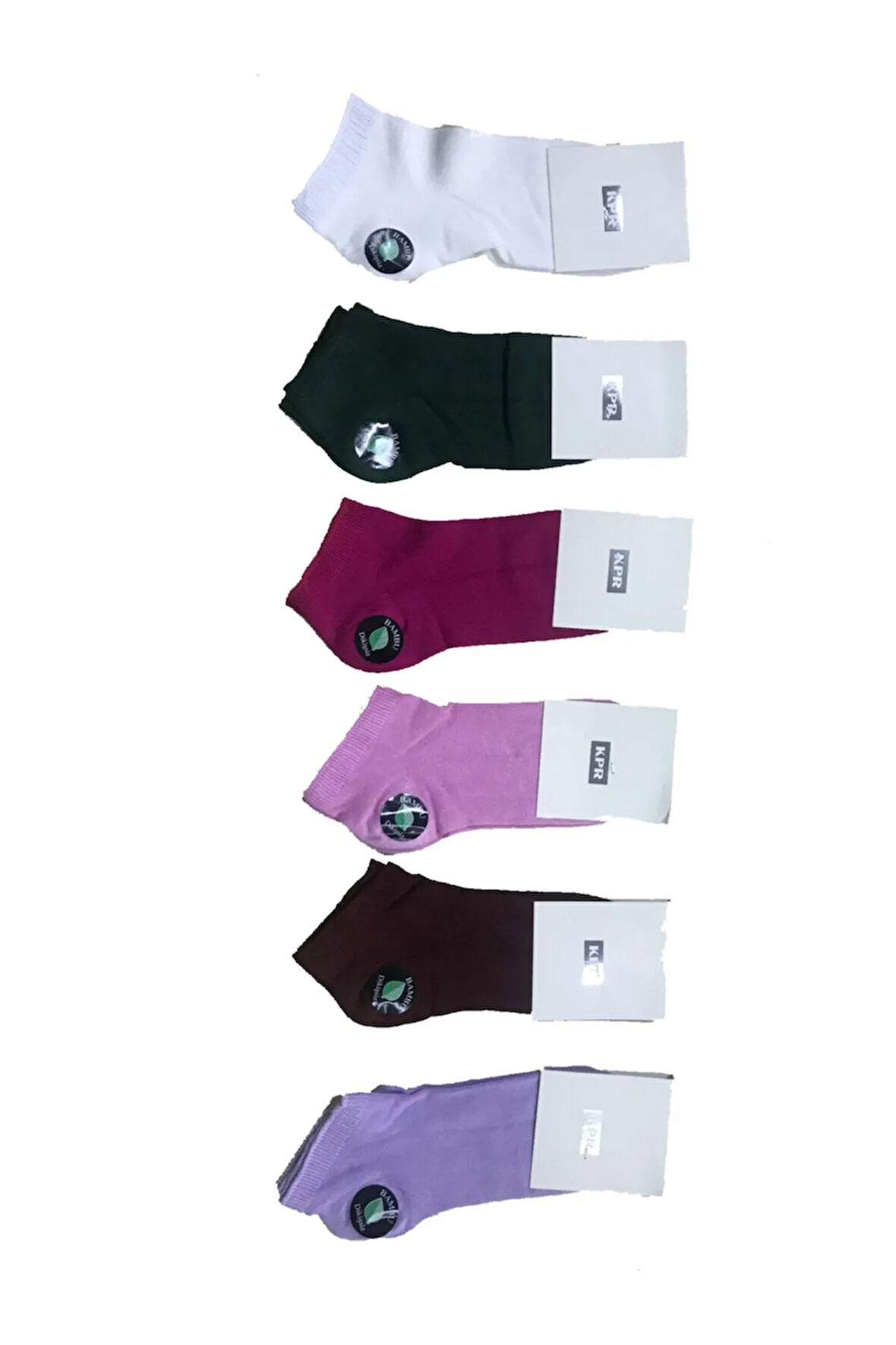 Kadın Pembe 6 Çift Dikişsiz Bambu Patik Çorap