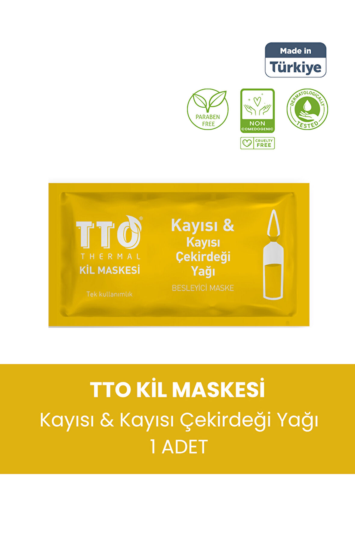 TTO THERMAL KİL MASKESİ  Kayısı & Kayısı Çekirdeği Yağı 1 Adet