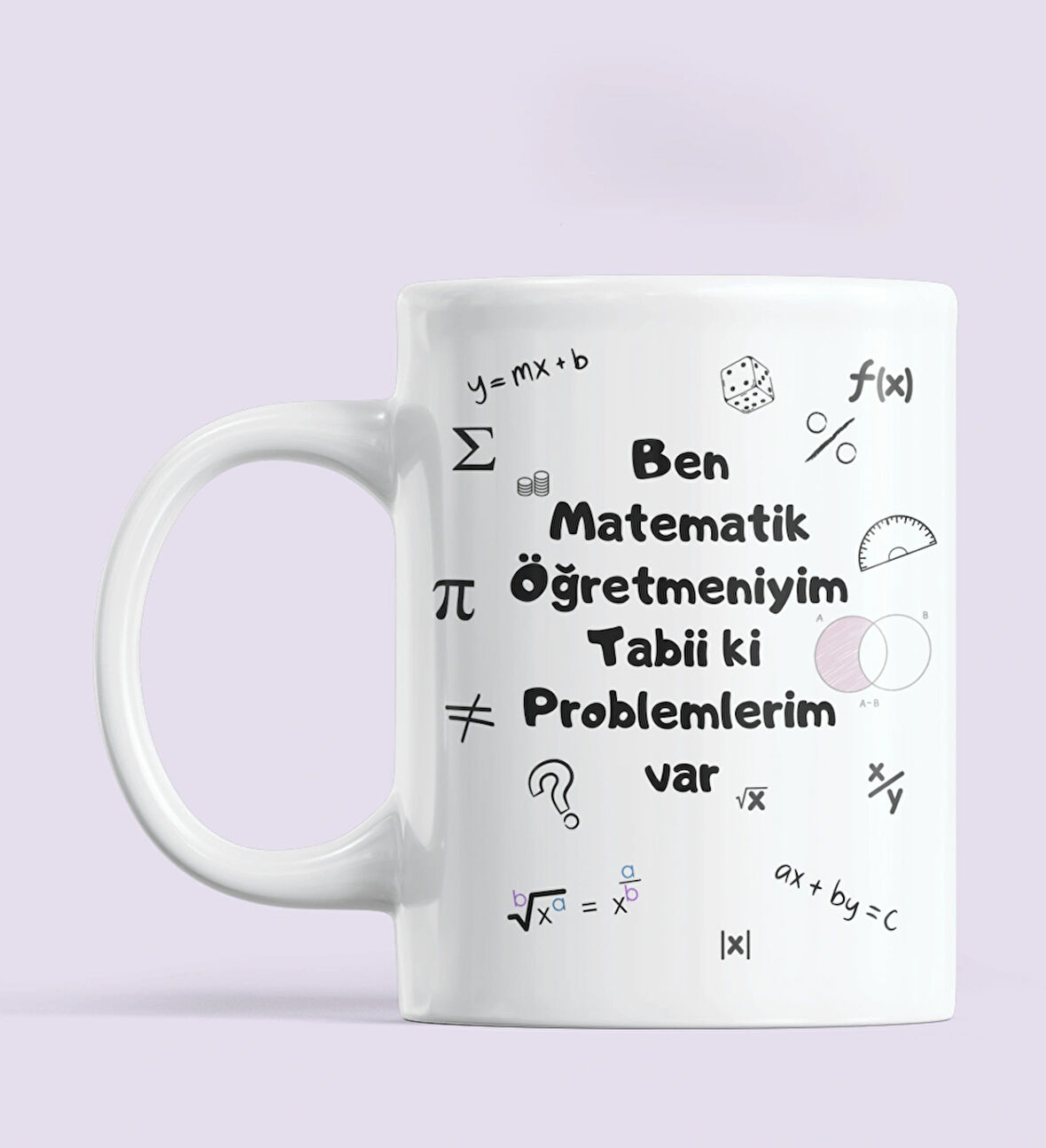📐📏 Ben Matematik Öğretmeniyim Tabii Ki Problemlerim Var Öğretmenlere Hediyelik Kupa Bardak 📐📏
