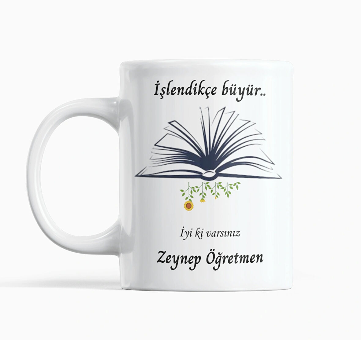 İşlendikçe Büyür Heykeltıraş Mermer, Öğretmen Çocuk Temalı Hediyelik Kupa Bardak