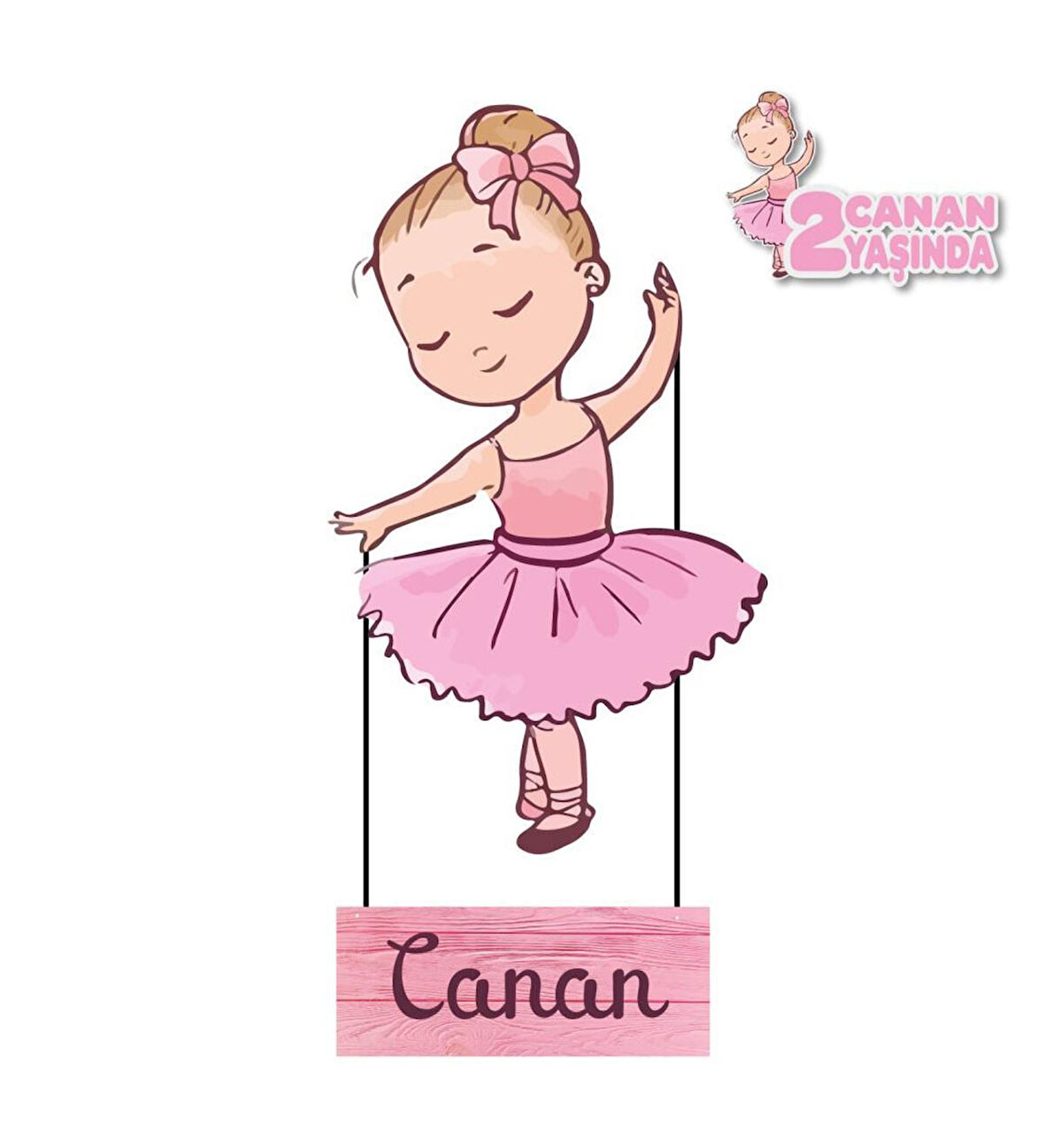 Kişiye Özel Kapı Süsü Ve 50 Magnet Seti Dans Eden Kız