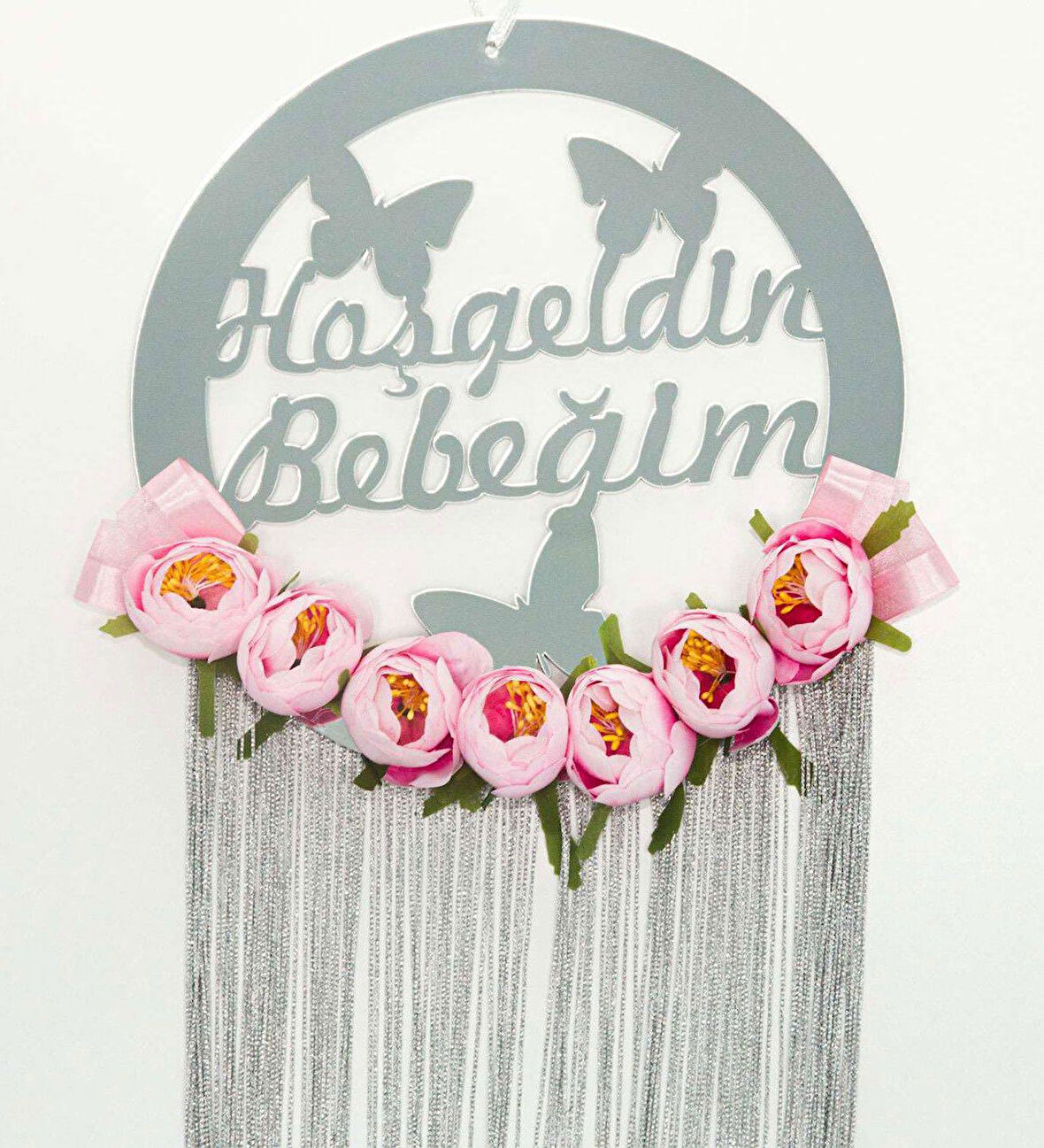 Pleksi Kapı Süsü Süslü İsimli Hoşgeldin Bebeğim