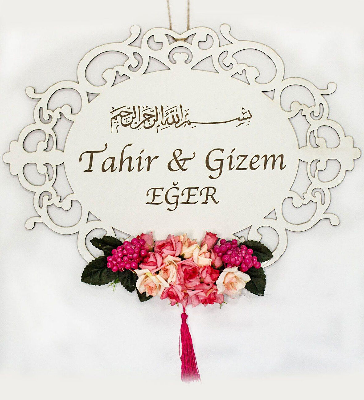 Ahşap Kapı Süsü İsme ve Ailelere Özel