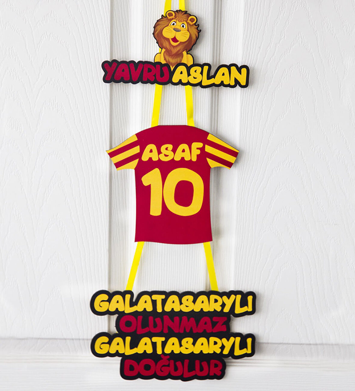 Yavru Aslan Temalı İsme Özel Bebek Odası Bebek Kapı Süsü