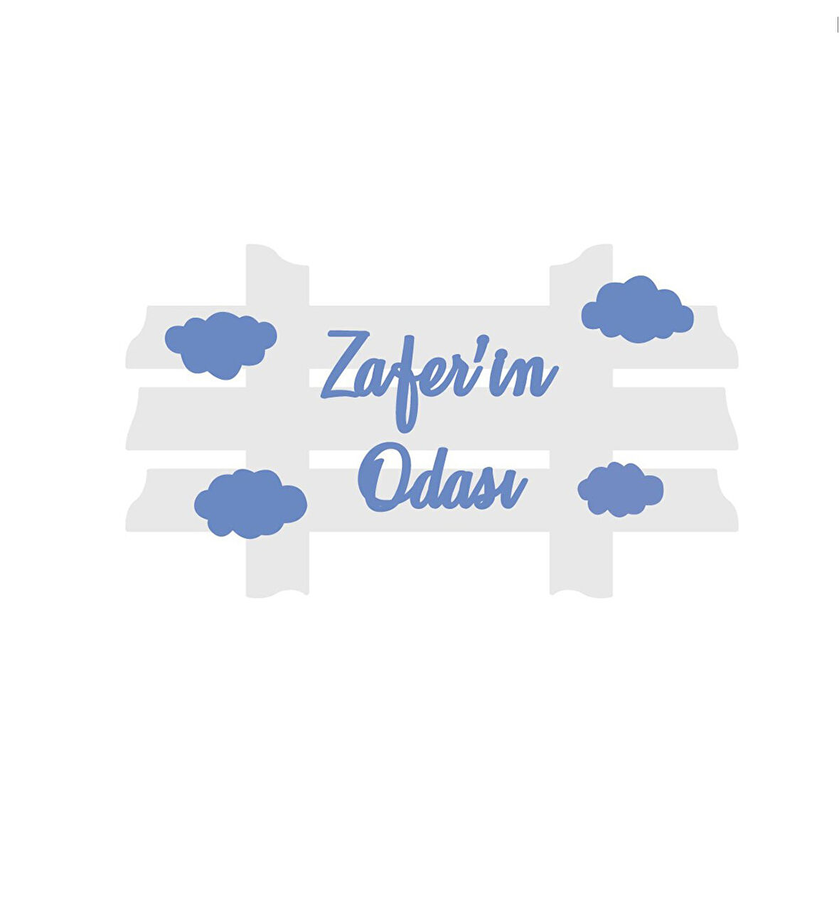 Ahşap Erkek Bebek Kapı Süsü Odası