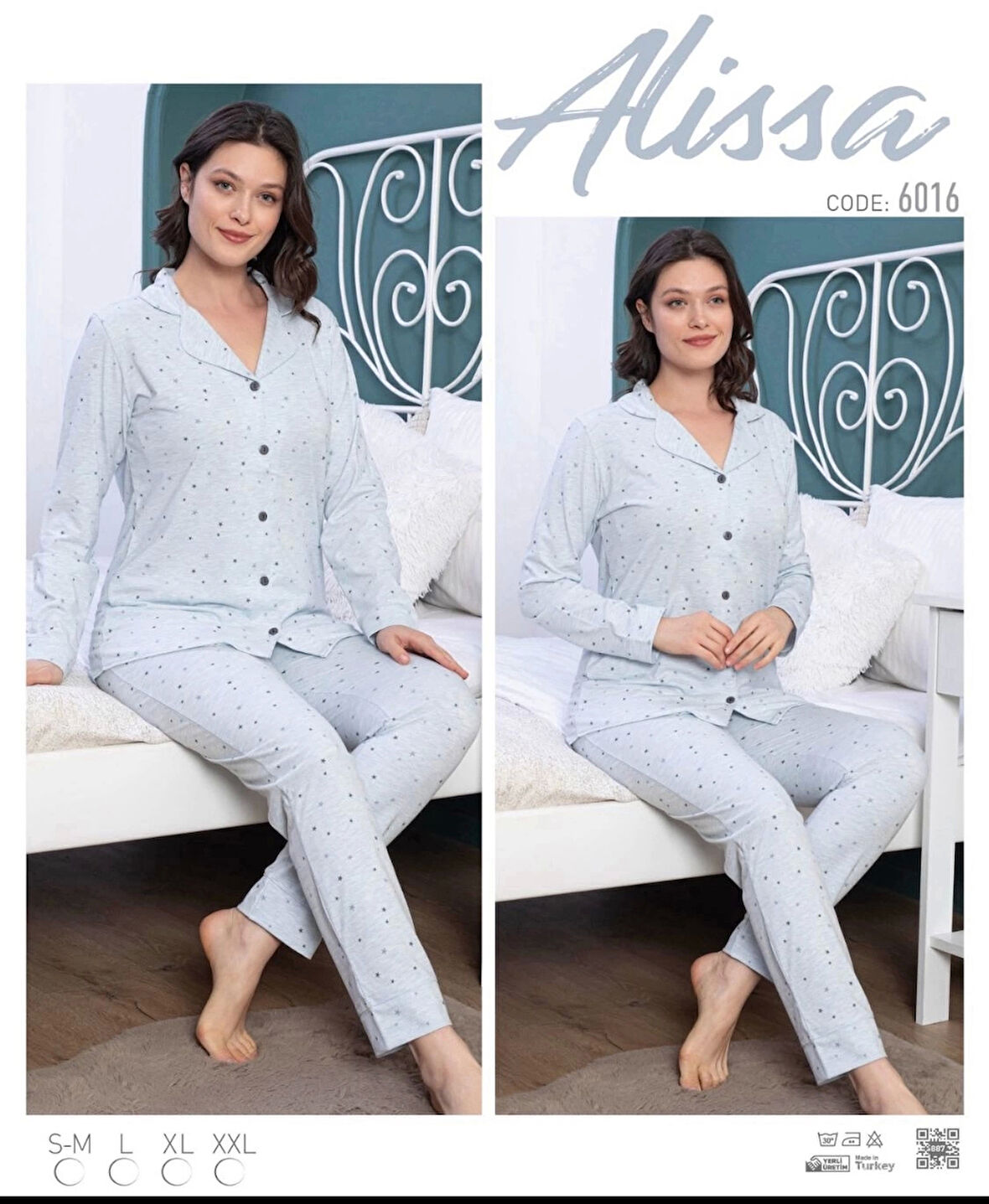 Alissa 6016 Kadın Uzun Kol Pijama Takımı