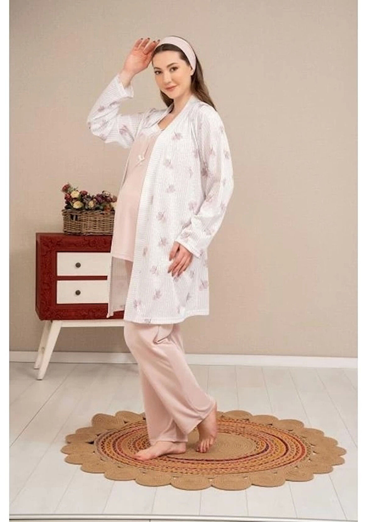 Ba-Ha 4521 Sabahlıklı Lohusa Pijama Takımı