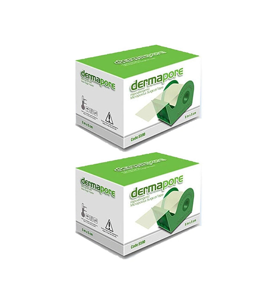 Dermapore Hipoalerjenik Tıbbi Kağıt Flaster 5x5 cm 2 Adet