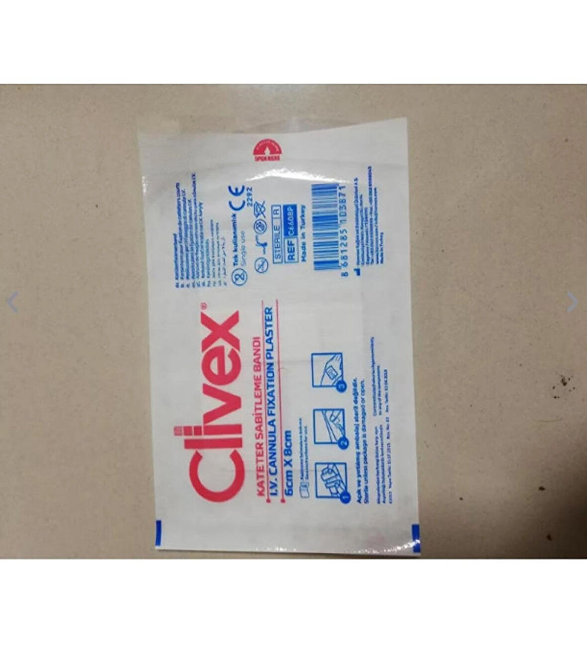 Clivex Nonwoven Katater Sabitleme Pad Steril 6x8 cm 50'li
