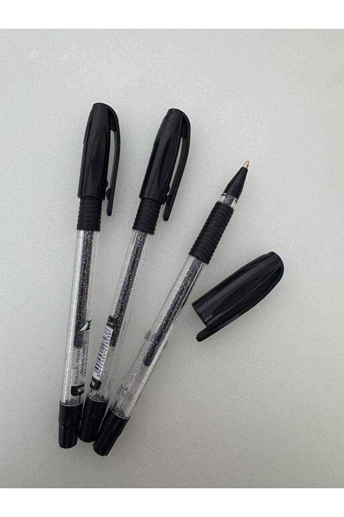 Jel Kalem Jely 1.0 MM Glıtter Simli Siyah (3 Adet)